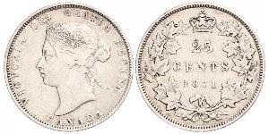 25 Cent Canadá Plata Victoria (1819 - 1901)