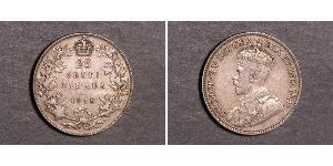 25 Cent Canadá Plata Jorge V (1865-1936)