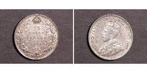 25 Cent Canadá Plata Jorge V (1865-1936)