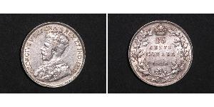 25 Cent Canadá Plata Jorge V (1865-1936)