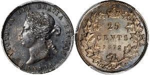 25 Cent Canadá Plata Victoria (1819 - 1901)