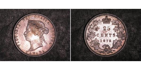 25 Cent Canadá Plata Victoria (1819 - 1901)
