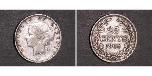 25 Cent Liberia Plata 