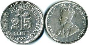 25 Cent Sri Lanka Plata 