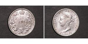 25 Cent Kanada Silber Victoria (1819 - 1901)