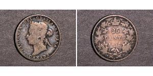 25 Cent Kanada Silber Victoria (1819 - 1901)