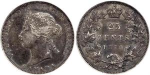 25 Cent Kanada Silber Victoria (1819 - 1901)