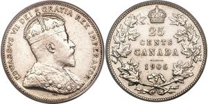 25 Cent Kanada Silber Eduard VII (1841-1910)