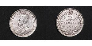 25 Cent Kanada Silber George V (1865-1936)