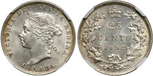 25 Cent Kanada Silber Victoria (1819 - 1901)