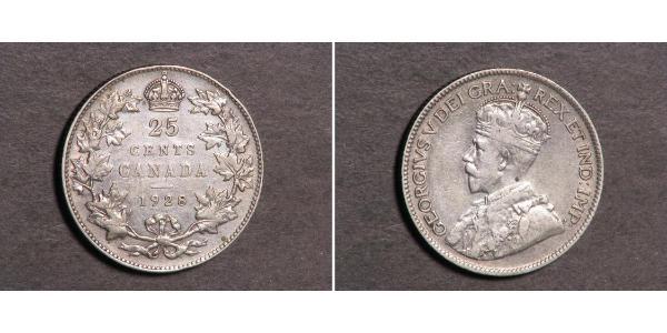 25 Cent Kanada Silber George V (1865-1936)