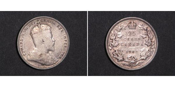 25 Cent Kanada Silber Eduard VII (1841-1910)