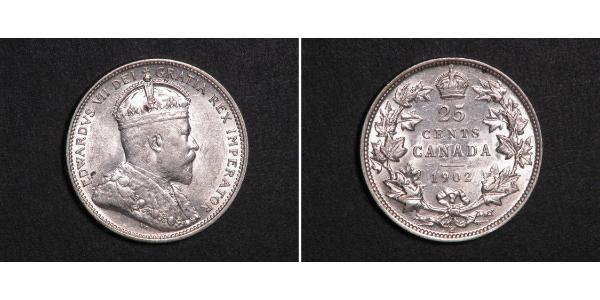 25 Cent Kanada Silber Eduard VII (1841-1910)