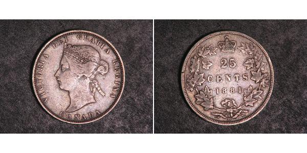 25 Cent Kanada Silber Victoria (1819 - 1901)