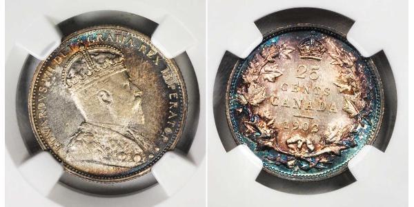 25 Cent Kanada Silber Eduard VII (1841-1910)