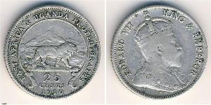 25 Cent Ostafrika Silber 