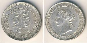 25 Cent Sri Lanka Silber 