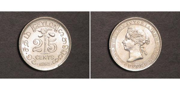 25 Cent Sri Lanka Silber 