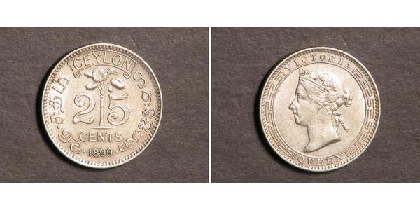 25 Cent Sri Lanka Silber 