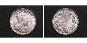 25 Cent Canada Silver Edward VII (1841-1910)