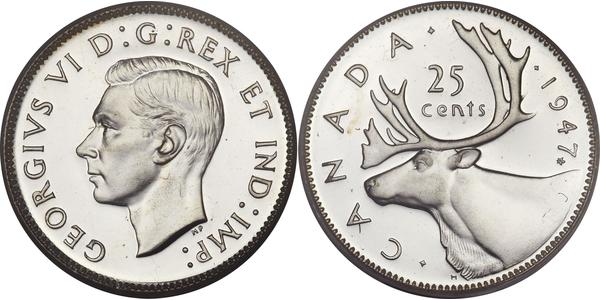 25 Cent Canada Silver George V of the United Kingdom (1865-1936)