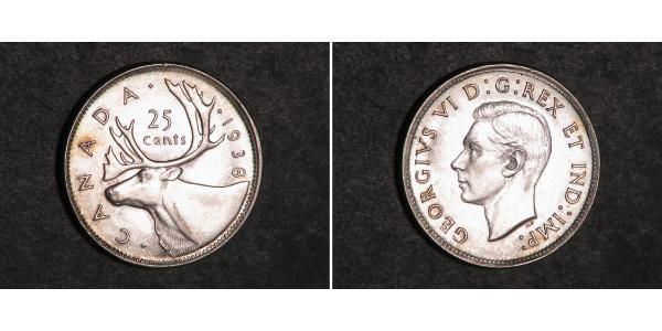 25 Cent Canada Silver George V of the United Kingdom (1865-1936)