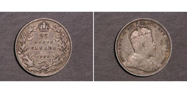 25 Cent Canada Silver Edward VII (1841-1910)