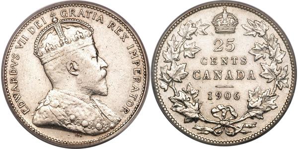 25 Cent Canada Silver Edward VII (1841-1910)