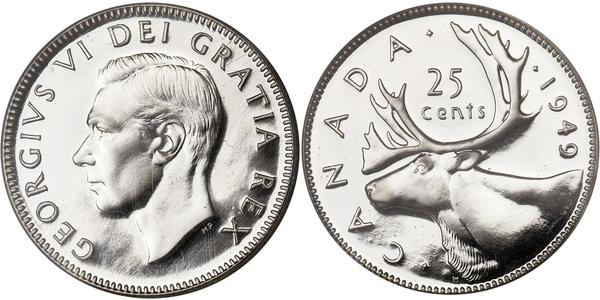25 Cent Canada Silver George V of the United Kingdom (1865-1936)