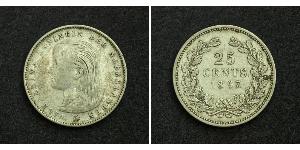 25 Cent Kingdom of the Netherlands (1815 - ) Silver Wilhelmina of the Netherlands (1880 - 1962)