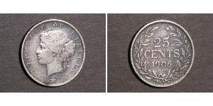 25 Cent Liberia Silver 