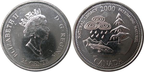 25 Cent Canada Steel Elizabeth II (1926-2022)