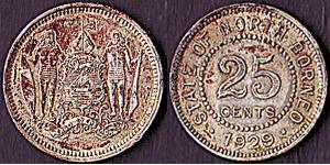 25 Cent Borneo Septentrional (1882-1963)  