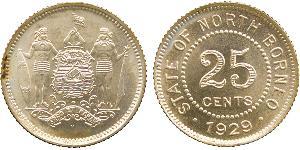 25 Cent Borneo del Nord (1882-1963)  