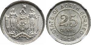 25 Cent Borneo del Nord (1882-1963)  