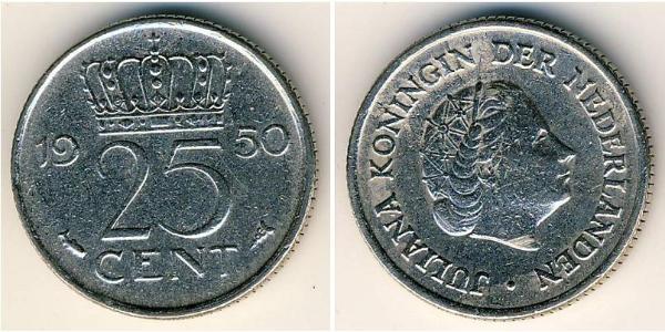 25 Cent Kingdom of the Netherlands (1815 - )  