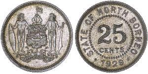 25 Cent North Borneo (1882-1963)  