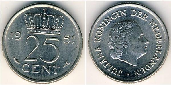 25 Cent Regno dei Paesi Bassi (1815 - )  