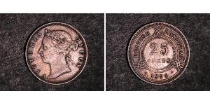 25 Cent British Honduras (1862-1981) 銀 维多利亚 (英国君主)