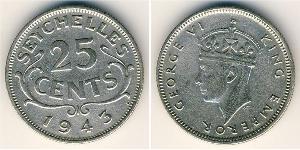 25 Cent Seychelles 銀 
