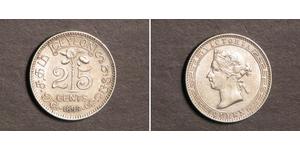 25 Cent Sri Lanka/Ceylon 銀 