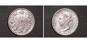 25 Cent 加拿大 銀 维多利亚 (英国君主)