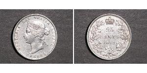 25 Cent 加拿大 銀 维多利亚 (英国君主)