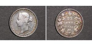 25 Cent 加拿大 銀 维多利亚 (英国君主)