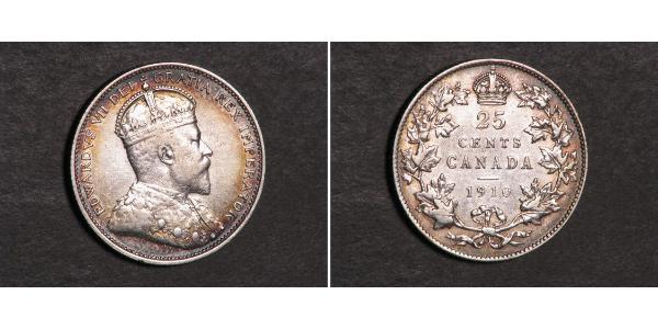 25 Cent 加拿大 銀 爱德华七世 (1841-1910)