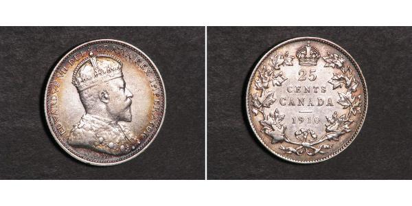 25 Cent 加拿大 銀 爱德华七世 (1841-1910)