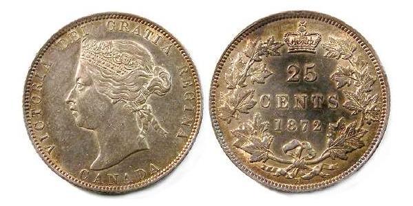 25 Cent 加拿大 銀 维多利亚 (英国君主)