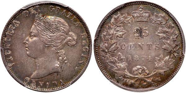 25 Cent 加拿大 銀 维多利亚 (英国君主)