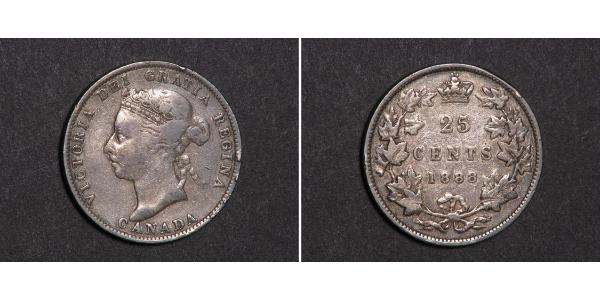 25 Cent 加拿大 銀 维多利亚 (英国君主)