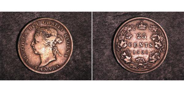 25 Cent 加拿大 銀 维多利亚 (英国君主)